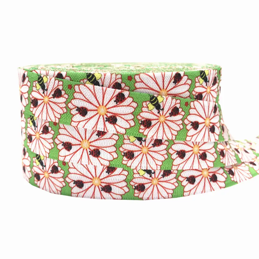 16mm ladybug bee daisy Print Fold Over Elastic flower FOE Ribbon Diy Sewing Bows Party Decoration Gift Wrap 10 yards
16mm ladybug bee daisy Print Fold Over Elastic flower FOE Ribbon Diy Sewing Bows Party Decoration Gift Wrap 10 yards