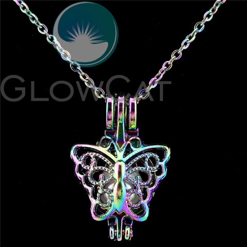 Rainbow Color Insect Butterfly Pendant Cage Locket Necklaces Perfume Essential Oil For Women Chain Choker Jewelry Accessories
Rainbow Color Insect Butterfly Pendant Cage Locket Necklaces Perfume Essential Oil For Women Chain Choker Jewelry Accessories