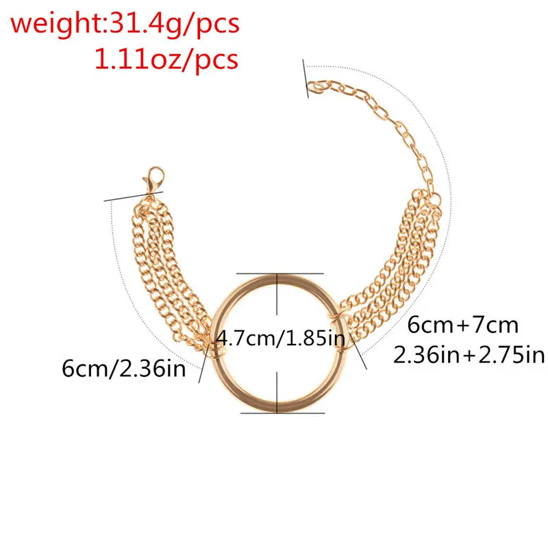 Minimalist Big Circle Metal Bracelet For Women Fashion Geometric Gold Color Chain Bracelets Wedding Party Gift
Minimalist Big Circle Metal Bracelet For Women Fashion Geometric Gold Color Chain Bracelets Wedding Party Gift