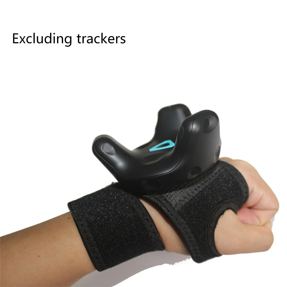 Motion Capture VR Faux Leather Durable Wrist Magic Sticker Tracker Strap Trackbelt Solid Portable Black Virtual Reality For HTC |