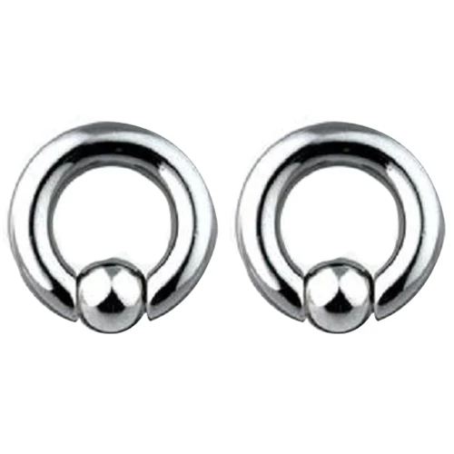 1 pair Stainless Steel Captive Bead Ear Rings Hoop BCR Studs Piercing Jewelry color 4g(5mm)*16mm | Украшения и аксессуары