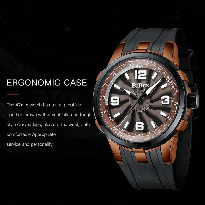 Mens Watches Top Brand Luxury Quartz Watch Men BIDEN Unique Creativity Rotate Dial Military Sport Wrist Watch Relogio Masculino
Mens Watches Top Brand Luxury Quartz Watch Men BIDEN Unique Creativity Rotate Dial Military Sport Wrist Watch Relogio Masculino