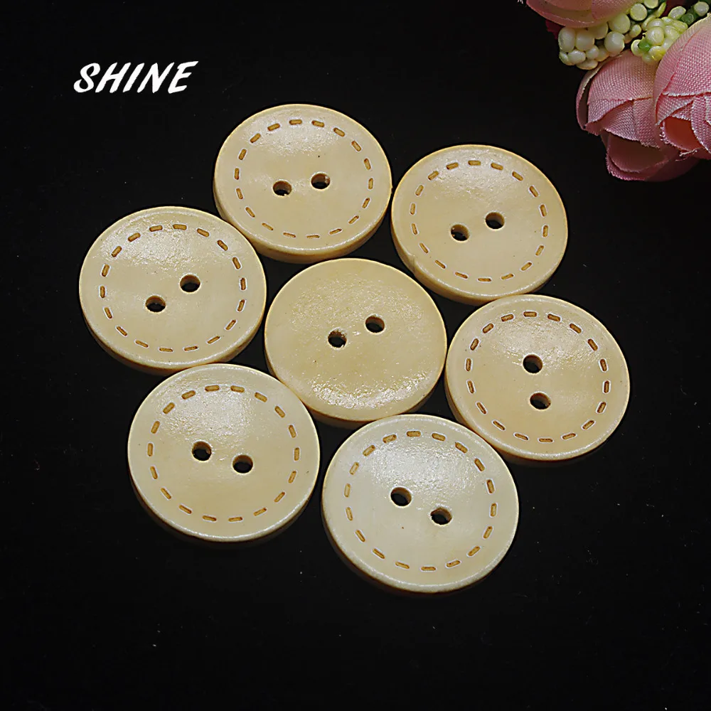 SHINE 100PCs Wood Sewing Buttons Scrapbooking Round 2 Holes Dash Line 25mm Costura Botones decorate bottoni botoes D133BG5
SHINE 100PCs Wood Sewing Buttons Scrapbooking Round 2 Holes Dash Line 25mm Costura Botones decorate bottoni botoes D133BG5
