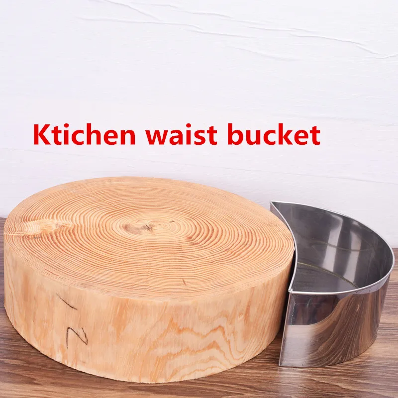 Stainless steel kitchen chef used waist bucket box chopping block vgarbage garbage bin semi round Trash hopper food storage
Stainless steel kitchen chef used waist bucket box chopping block vgarbage garbage bin semi round Trash hopper food storage