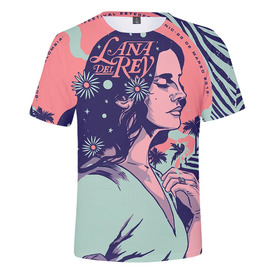 3D Lanadelrey певица друзья T рубашка мужская мода Для женщин Harajuku уличная футболка Vogue
