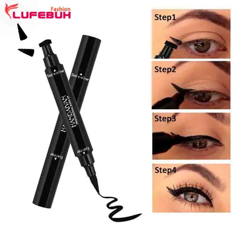 1 Pcs Double-Headed Seal Black Eyeliner Triangle Seal Eyeliner 2-in-1 Waterproof Eyes Make kit with Eyeliner Pen Eyeliner Stamp
1 Pcs Double-Headed Seal Black Eyeliner Triangle Seal Eyeliner 2-in-1 Waterproof Eyes Make kit with Eyeliner Pen Eyeliner Stamp