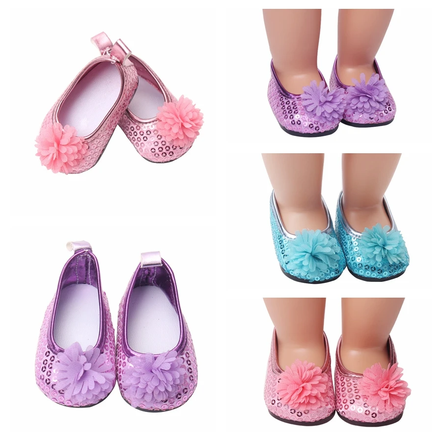 Sequins Flower Pink/Purple/Blue Doll Shoes Girl Gift 18 Inch 45cm girl doll 7cm Doll Shoes Mini Shoes For 43cm Doll
Sequins Flower Pink/Purple/Blue Doll Shoes Girl Gift 18 Inch 45cm girl doll 7cm Doll Shoes Mini Shoes For 43cm Doll