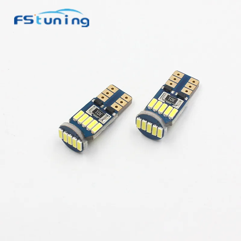 FStuning T10 led canbus W5W Светодиодная лампа 6000k теплый белый 15SMD 4014 светодиодная