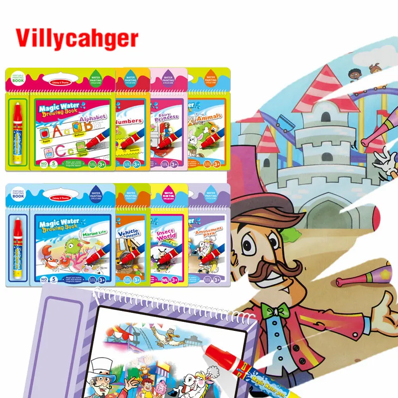 8 Types Magic Water Drawing Book Coloring Book Doodle & Magic Pen Painting Drawing Board for Kids Toys Birthday & Xmas Gifts
8 Types Magic Water Drawing Book Coloring Book Doodle & Magic Pen Painting Drawing Board for Kids Toys Birthday & Xmas Gifts