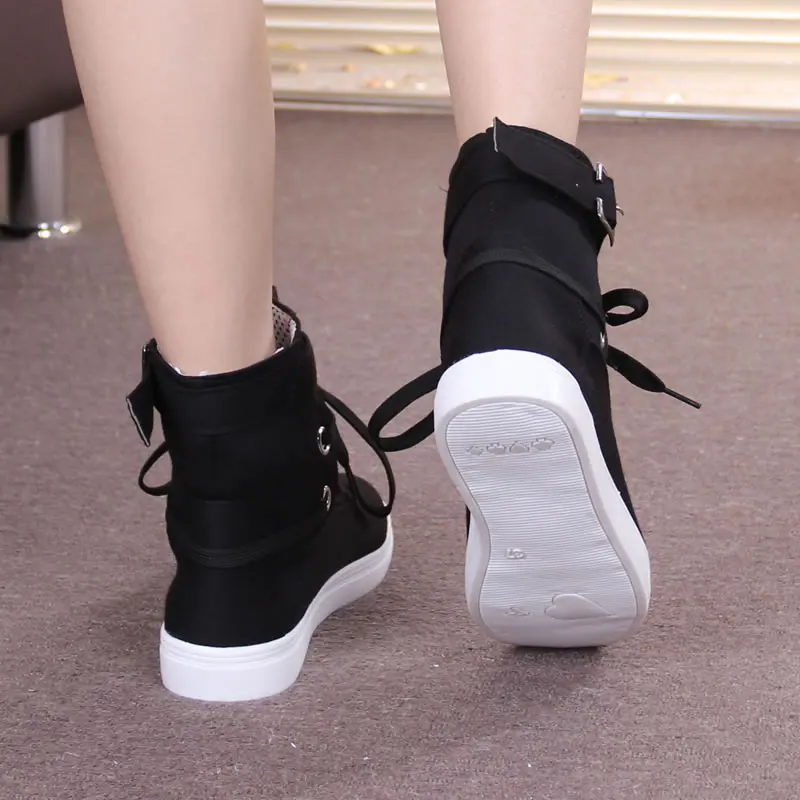 Black Women Shoes Women Sneakers Women Canvas Shoes Spring New High Help Lace Up Womens Shoes Woman Trainers Zapatos De Mujer
Black Women Shoes Women Sneakers Women Canvas Shoes Spring New High Help Lace Up Womens Shoes Woman Trainers Zapatos De Mujer