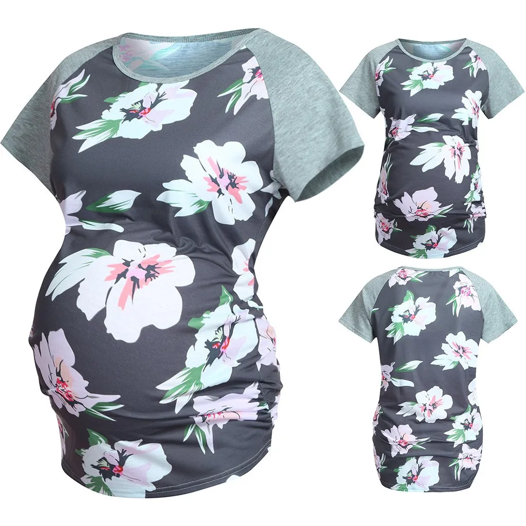 LONSANT Maternity Blouse Women Floral Print Tops Maternity Patchwork Short Sleeve T-shirt Pregnancy women summer fashion Clothes
LONSANT Maternity Blouse Women Floral Print Tops Maternity Patchwork Short Sleeve T-shirt Pregnancy women summer fashion Clothes