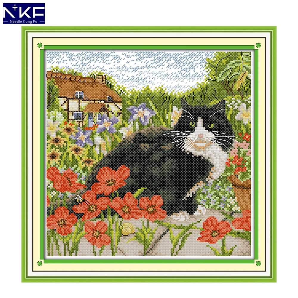NKF The Cat and Poppy Cross Stitching Pattern Handmade Craft Needlework Cross-Stitch Embroidery Kit Cross Stitch for Home Decor
NKF The Cat and Poppy Cross Stitching Pattern Handmade Craft Needlework Cross-Stitch Embroidery Kit Cross Stitch for Home Decor