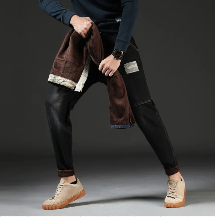 Winter Warm Blue Denim Jeans High Quality Men Straight Thicker Warm Winter Jeans Men Cotton Elastic Casual Long Jeans Size 48
Winter Warm Blue Denim Jeans High Quality Men Straight Thicker Warm Winter Jeans Men Cotton Elastic Casual Long Jeans Size 48
