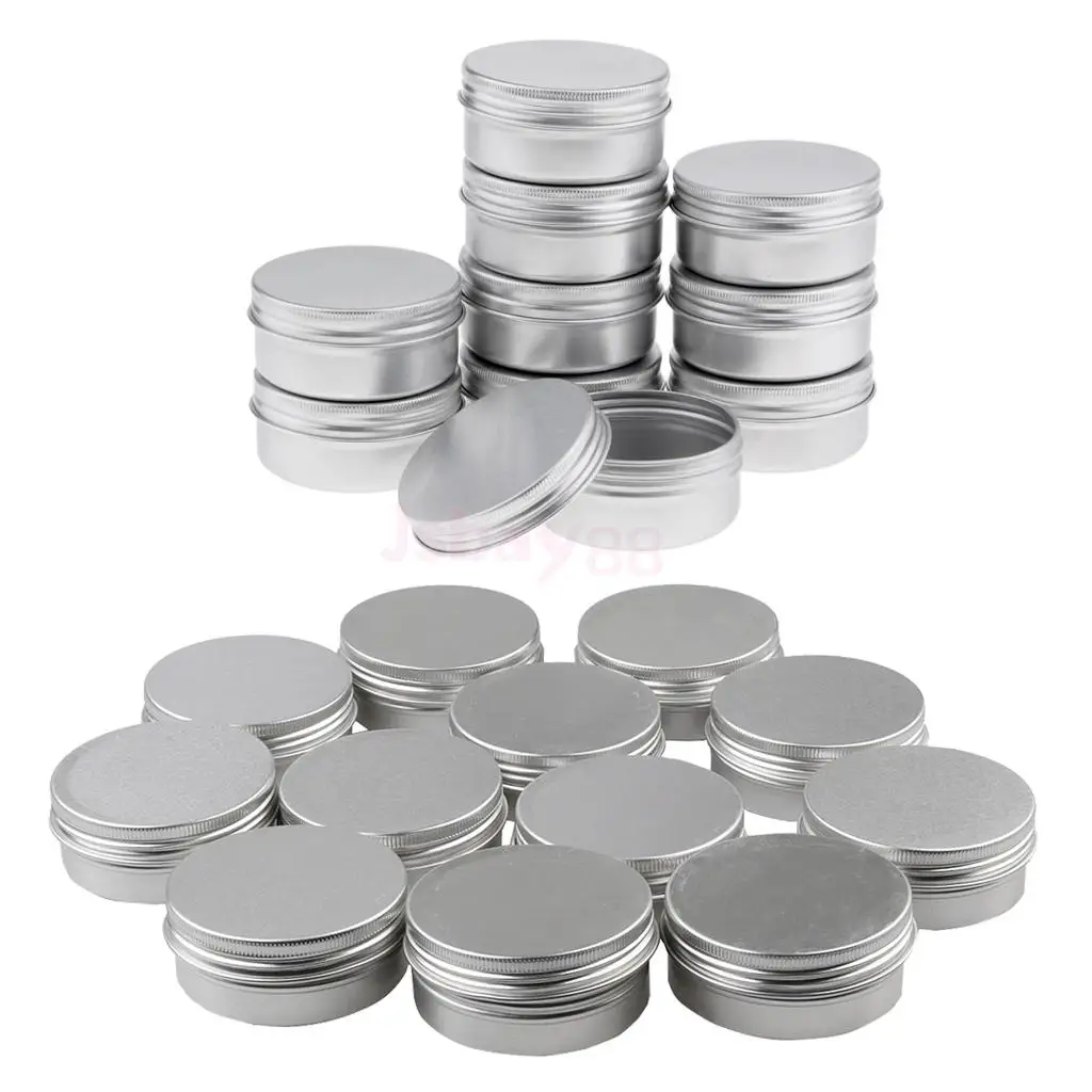 Lot 22pcs 10 50g Round Aluminum Cosmetics Cream Empty Lip Balm Containers Jars Tin with Screw Lid
Lot 22pcs 10 50g Round Aluminum Cosmetics Cream Empty Lip Balm Containers Jars Tin with Screw Lid
