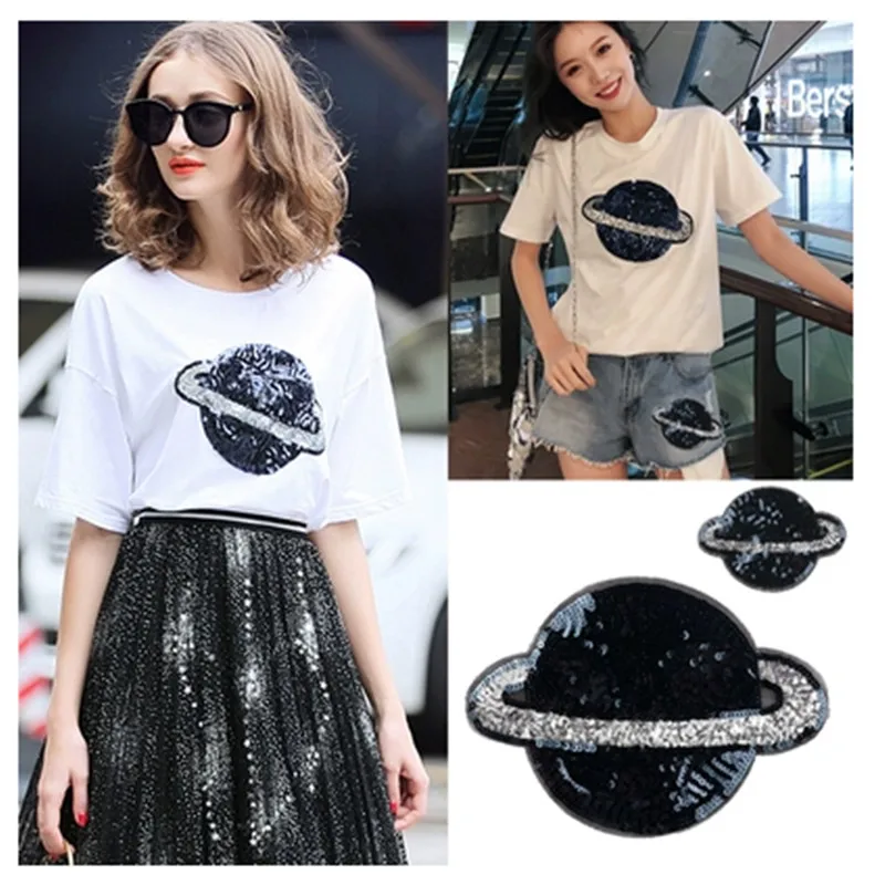Ufo Shiny Sequins Patch Iron on universe applique, planet patch for T-shirt Garment DIY Apparel Accessories
Ufo Shiny Sequins Patch Iron on universe applique, planet patch for T-shirt Garment DIY Apparel Accessories