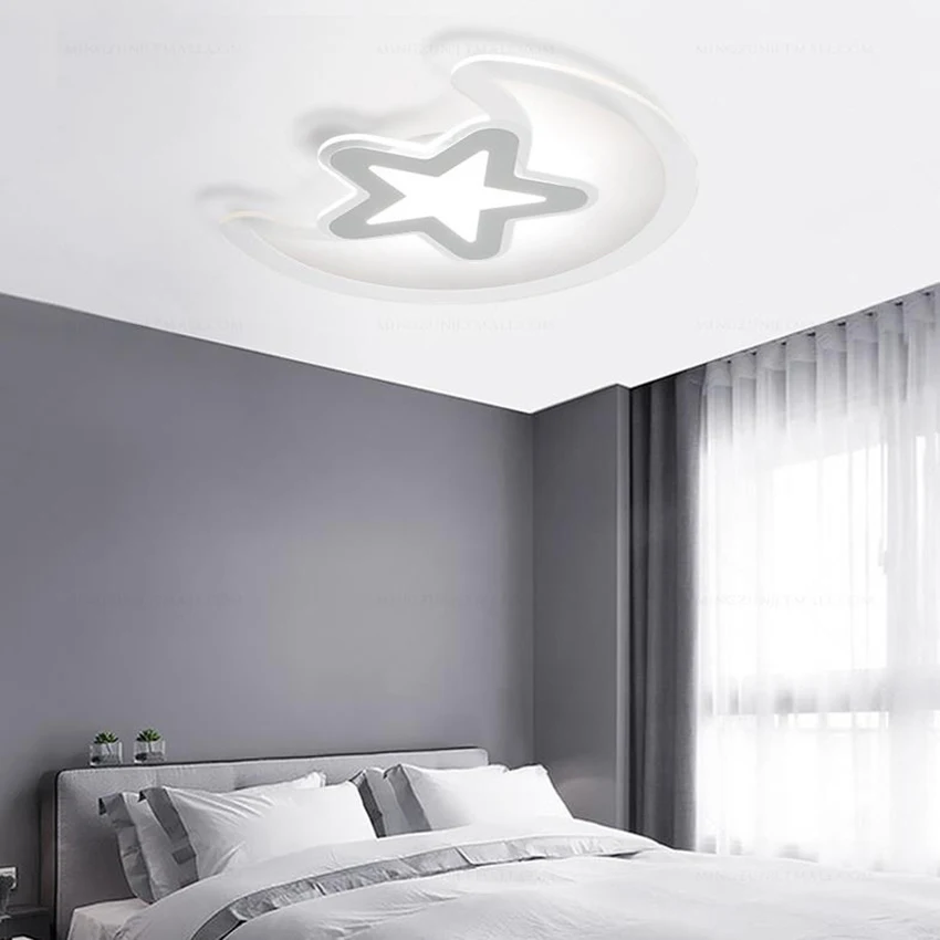 New arrival Super thin stars mooncreative led ceiling lights modern geometry shape lighting fixture lampara for bedroom | Лампы и
