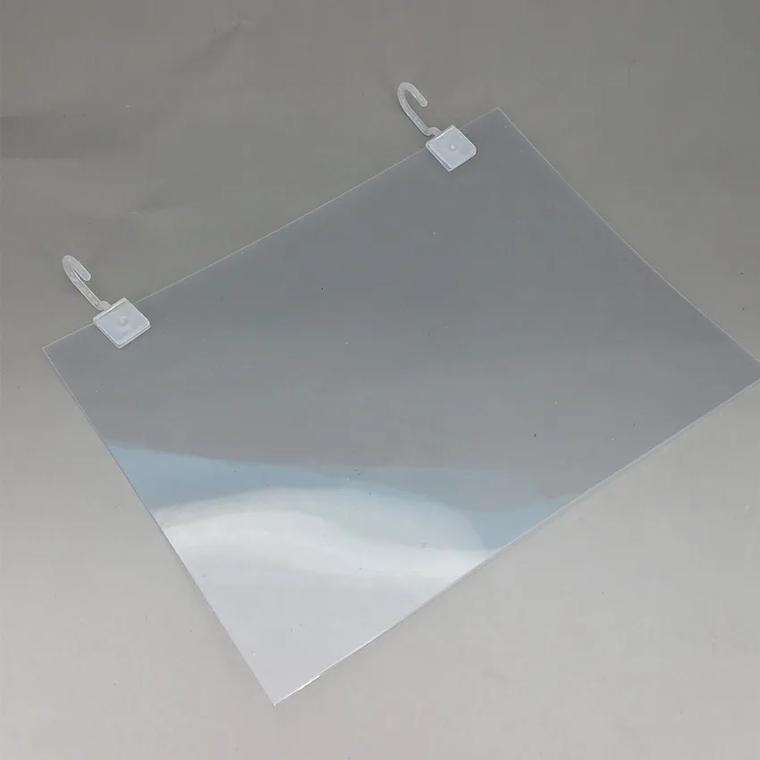 Plastic PVC Price Tag Label Paper Promotion Signs Posters Display Protective Cover Holder A5 With Hanging Hooks 1000 Sets
Plastic PVC Price Tag Label Paper Promotion Signs Posters Display Protective Cover Holder A5 With Hanging Hooks 1000 Sets