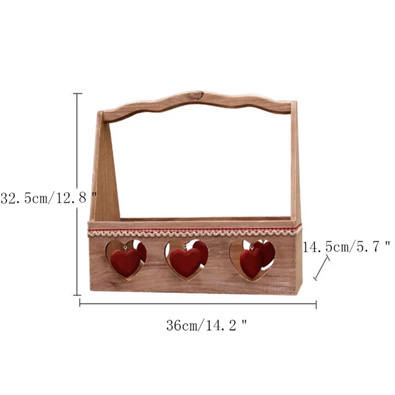 Idyllic Retro Wooden Decorative Basket Heart-Shaped Hollow Basket Creative Wooden Craft Multifunction Grocery Storage Home Decor
Idyllic Retro Wooden Decorative Basket Heart-Shaped Hollow Basket Creative Wooden Craft Multifunction Grocery Storage Home Decor