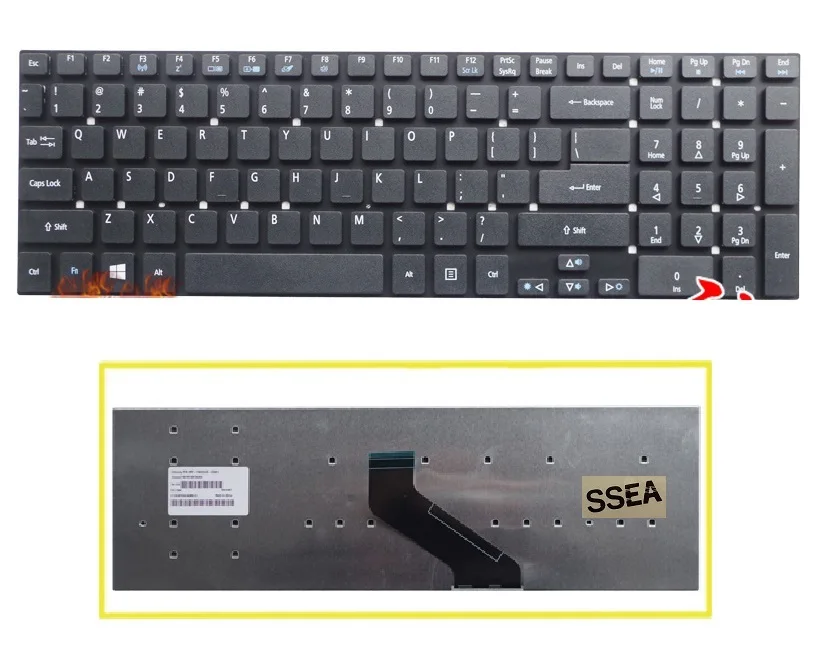 SSEA New US Keyboard No Frame For Acer Aspire V3-531 V3-531G V5-561 V5-561G E1-570 V3-7710 Laptop Keyboard English
SSEA New US Keyboard No Frame For Acer Aspire V3-531 V3-531G V5-561 V5-561G E1-570 V3-7710 Laptop Keyboard English