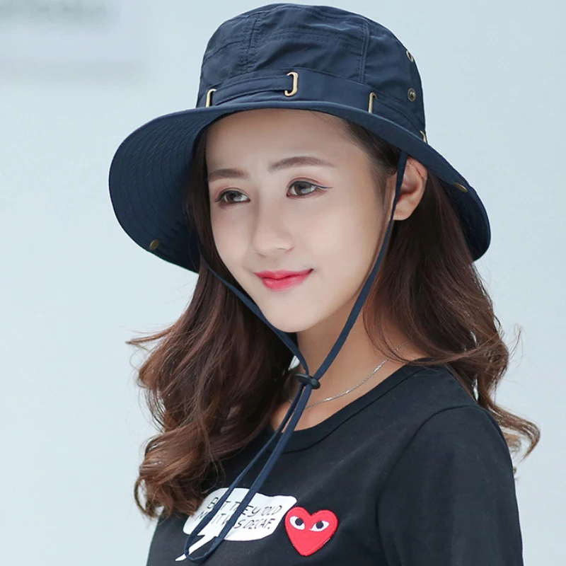 HT2432 Men Women Summer Sun Hats Solid Plain Flat Top Bucket Hat Wide Brim Fisherman Cap Breathable Fishing Hat Men Panama Hat
HT2432 Men Women Summer Sun Hats Solid Plain Flat Top Bucket Hat Wide Brim Fisherman Cap Breathable Fishing Hat Men Panama Hat