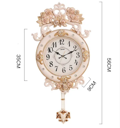 Creative Retro Wall Clock Living Room Bedroom Wall Decoration Clocks Floral Nostalgic Ornaments Wall-mounted Clocks Pendulum
Creative Retro Wall Clock Living Room Bedroom Wall Decoration Clocks Floral Nostalgic Ornaments Wall-mounted Clocks Pendulum