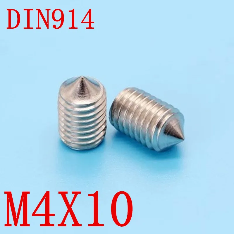1000pc DIN914 m4x10 M4*10 Stainless Steel Metric Thread Grub Screws Cone Point Hexagon Socket Set Screws Headless
1000pc DIN914 m4x10 M4*10 Stainless Steel Metric Thread Grub Screws Cone Point Hexagon Socket Set Screws Headless