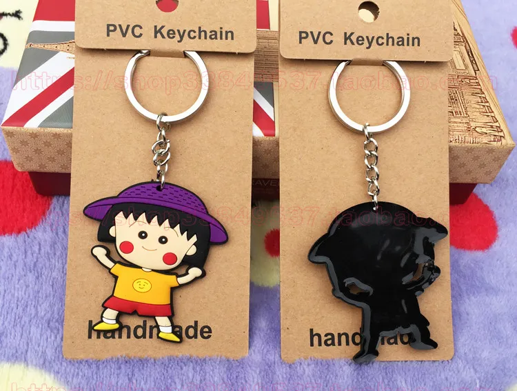 IVYYE 1 шт. брелок с надписью Happy Chi-bi Maruko аниме-брелок для ключей рисунком из ПВХ