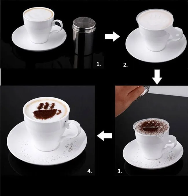 16pcs/set Repeated Use Coffee Latte Cappuccino Barista Art Stencils / Cake Duster Templates Cream Tools Accessories Free shippin
16pcs/set Repeated Use Coffee Latte Cappuccino Barista Art Stencils / Cake Duster Templates Cream Tools Accessories Free shippin