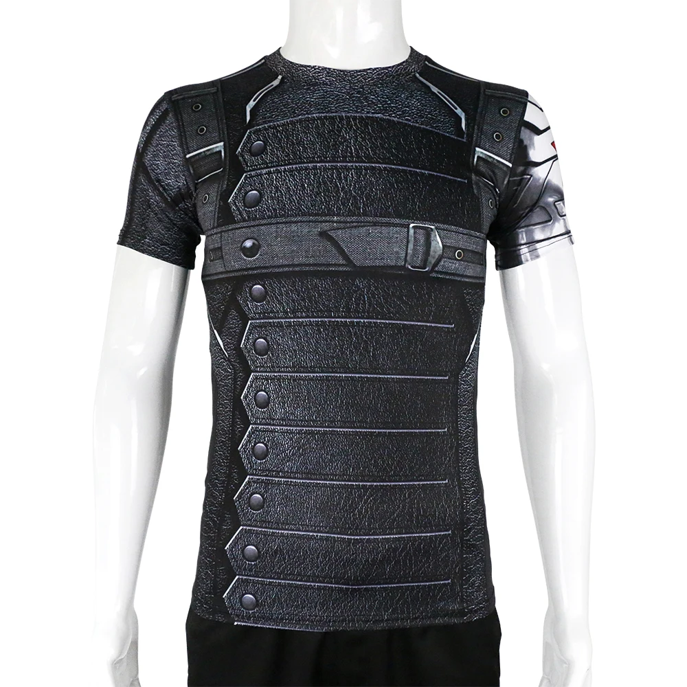 New Superhero Winter Soldier Bucky Anime 3D T Shirt Fitness Men Crossfit T-Shirt Short Sleeve Compression Shirt Cosplay Party 
New Superhero Winter Soldier Bucky Anime 3D T Shirt Fitness Men Crossfit T-Shirt Short Sleeve Compression Shirt Cosplay Party