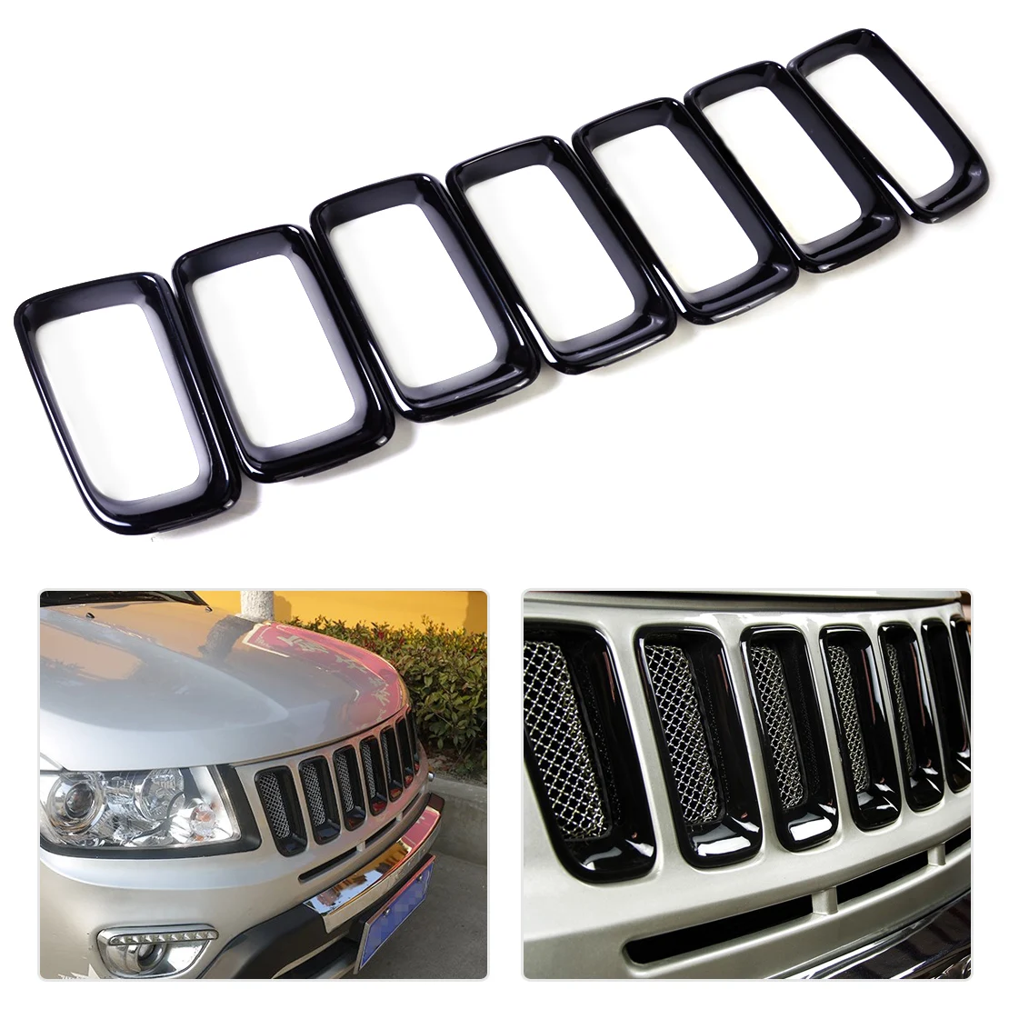 beler 7pcs Black Front Grille Vent Hole Insert Frame Cover Trim Billet Vertical for Jeep Compass 2011 2012 2013 2014 2015 2016
beler 7pcs Black Front Grille Vent Hole Insert Frame Cover Trim Billet Vertical for Jeep Compass 2011 2012 2013 2014 2015 2016
