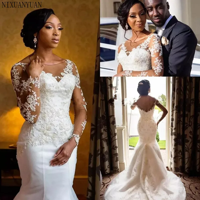 Vintage African Mermaid Wedding Dresses 2021 Vestido De Noiva Handmade Long Sleeve Bridal Gowns Black Women Girls Wedding Dress
Vintage African Mermaid Wedding Dresses 2021 Vestido De Noiva Handmade Long Sleeve Bridal Gowns Black Women Girls Wedding Dress