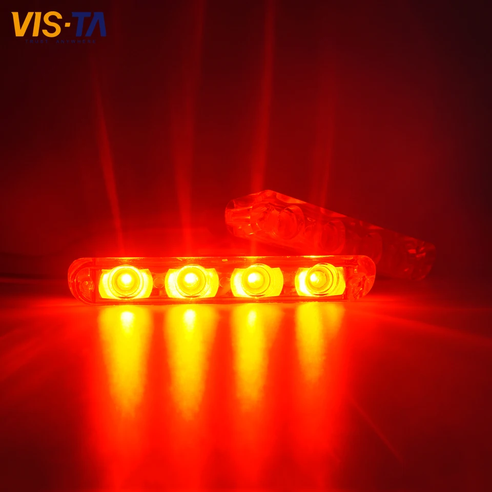 2PCS High Power 12V/24V 4 LED Waterproof Car Truck Emergency Strobe Flash Warning Light Red Blue White Flashing Warning Light
2PCS High Power 12V/24V 4 LED Waterproof Car Truck Emergency Strobe Flash Warning Light Red Blue White Flashing Warning Light