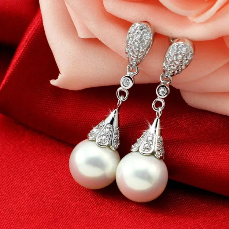 Long Pearl Korean Fashion 925 Sterling Silver Jewelry Temperament Wild Tassel Crystal Water Drop Pearl Dangle Earrings SE386
Long Pearl Korean Fashion 925 Sterling Silver Jewelry Temperament Wild Tassel Crystal Water Drop Pearl Dangle Earrings SE386