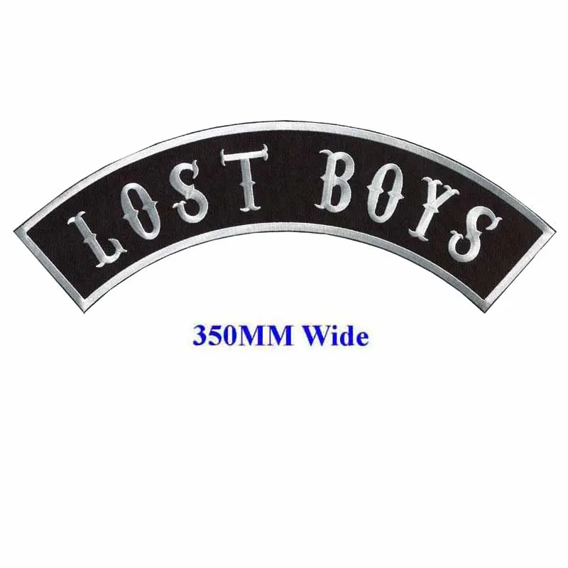 LOST BOYS rocker patch for full back embroidery patch 350MM wide sew on patches/Motorcycle patch
LOST BOYS rocker patch for full back embroidery patch 350MM wide sew on patches/Motorcycle patch