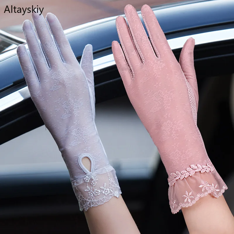 Gloves Women Spring Korean Sun Protection Glove Female Outdoor Womens UV Protection Driving Touch Screen Mittens Soft Lace Sweet
Gloves Women Spring Korean Sun Protection Glove Female Outdoor Womens UV Protection Driving Touch Screen Mittens Soft Lace Sweet