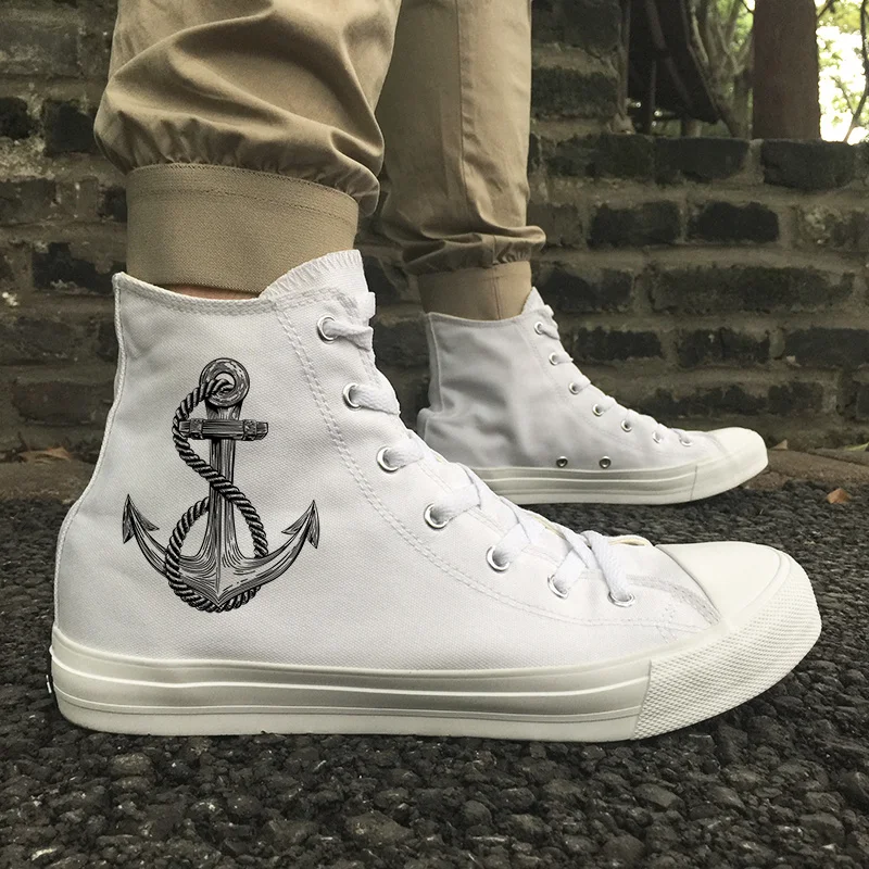 Wen Design Nautical Sailing Anchor Canvas Athletic Shoes White Black High Top Women Men Skateboarding Outdoor Sneakers Trainers
Wen Design Nautical Sailing Anchor Canvas Athletic Shoes White Black High Top Women Men Skateboarding Outdoor Sneakers Trainers