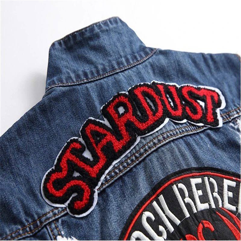 Skull Denim Vests Men Cotton Rock Hip Hop Streetwear Jean Vest Jacket Mens Slim Fit Fashion Patch Scratched Coat DS50544
Skull Denim Vests Men Cotton Rock Hip Hop Streetwear Jean Vest Jacket Mens Slim Fit Fashion Patch Scratched Coat DS50544