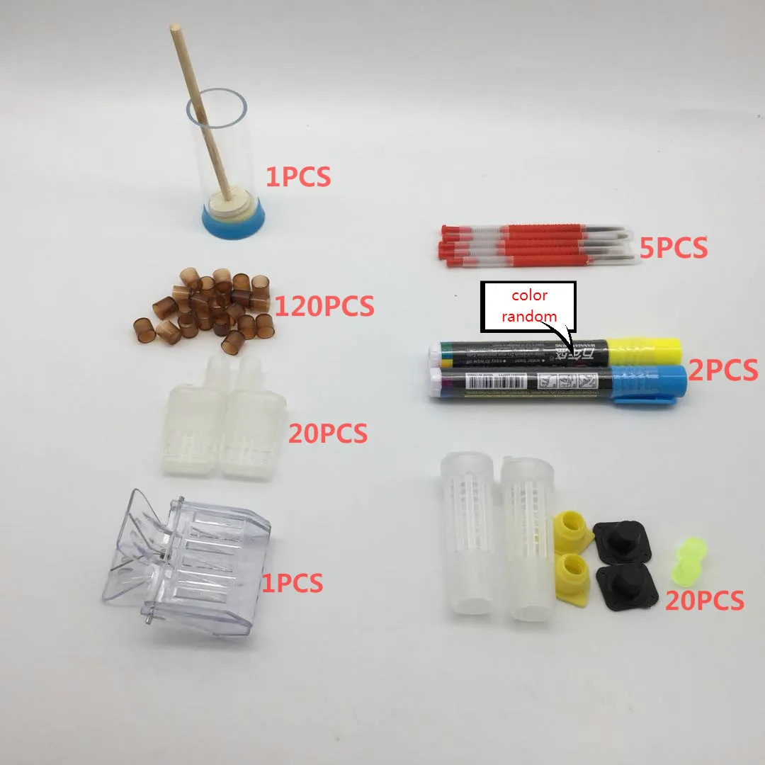 1SET Beekeeping Equipment Set Beekeeping Label Bottle Marker Pen Queen Bee Cage Beetle Needle Brownish King Cage Bee Catcher
1SET Beekeeping Equipment Set Beekeeping Label Bottle Marker Pen Queen Bee Cage Beetle Needle Brownish King Cage Bee Catcher