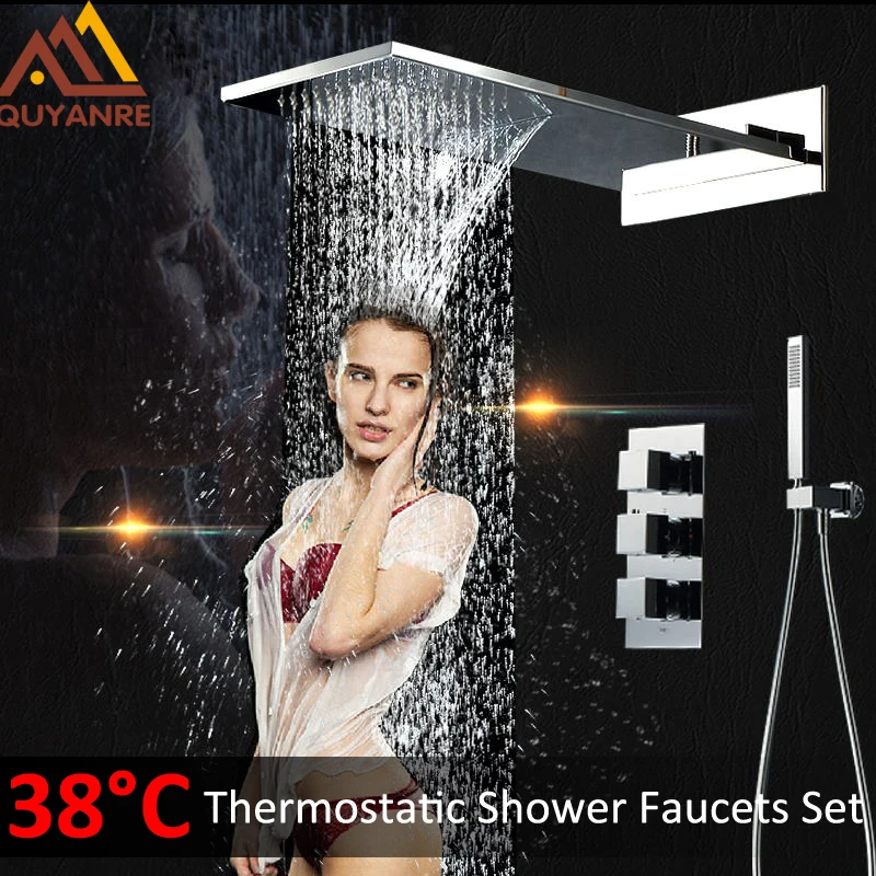 Фото Набор термостатических смесителей для душа Quyanre ванной комнаты - купить