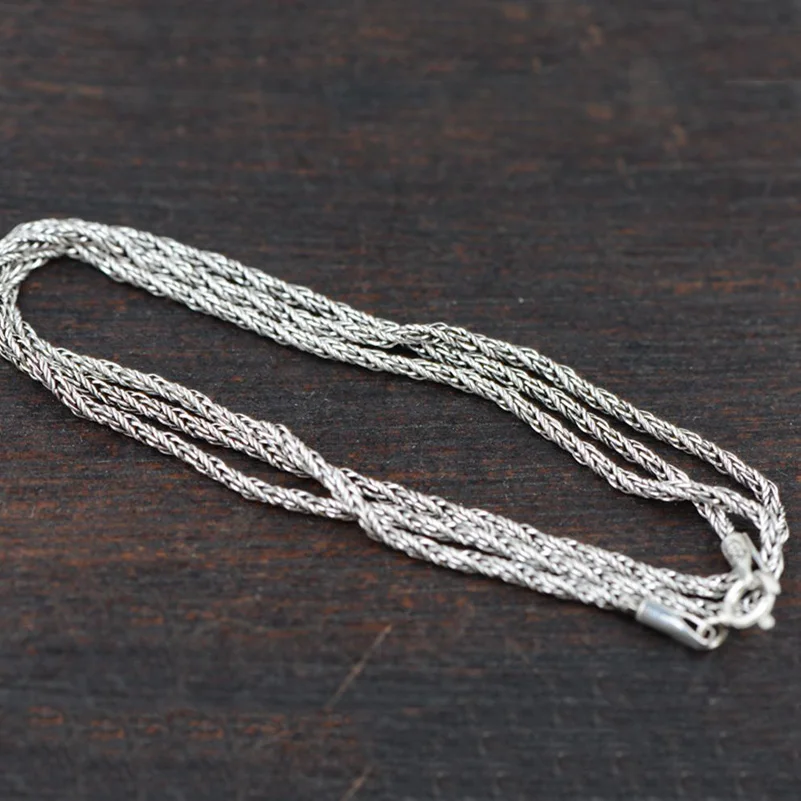 1.3mm 100% 925 Silver Necklace for Women Men Jewelry Accessorice S925 Thai Solid Silver Rope Long Chain Jewelry Making Necklaces
1.3mm 100% 925 Silver Necklace for Women Men Jewelry Accessorice S925 Thai Solid Silver Rope Long Chain Jewelry Making Necklaces