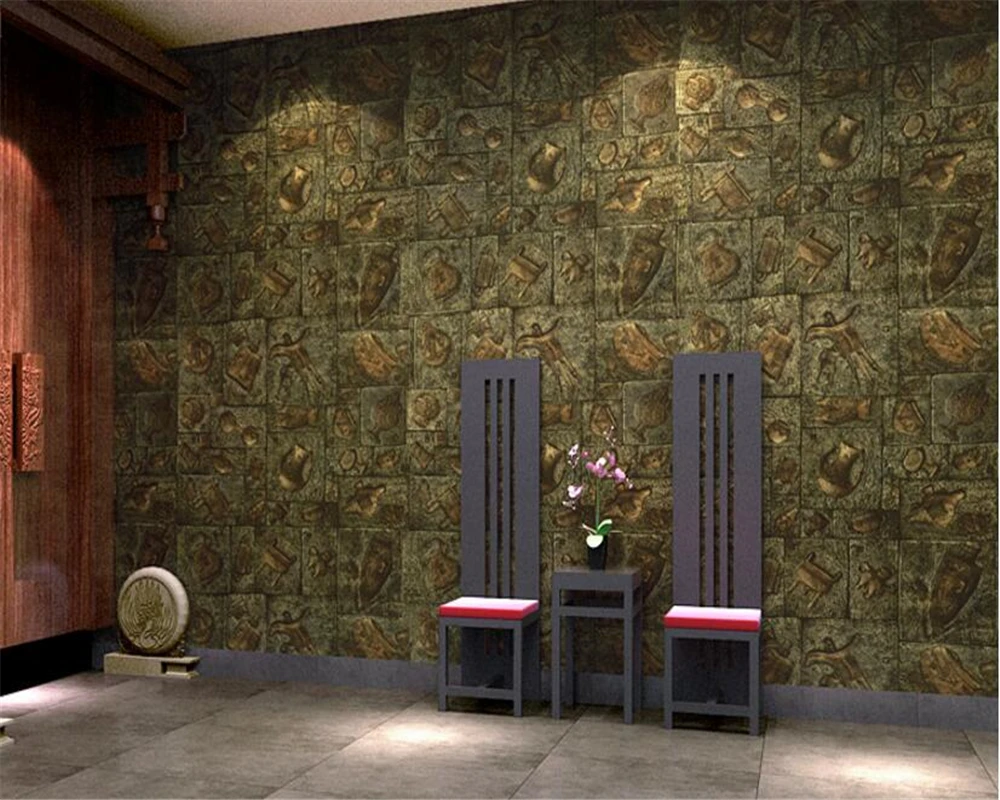 beibehang Retro personality culture stone wallpaper classical Chinese wine glass carving living room bar restaurant 3d wallpaper
beibehang Retro personality culture stone wallpaper classical Chinese wine glass carving living room bar restaurant 3d wallpaper