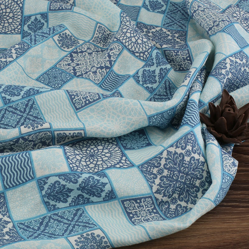 Quality flax fabric New colour printing material High-end Gown Dress clothes patchwork fabric 
Quality flax fabric New colour printing material High-end Gown Dress clothes patchwork fabric