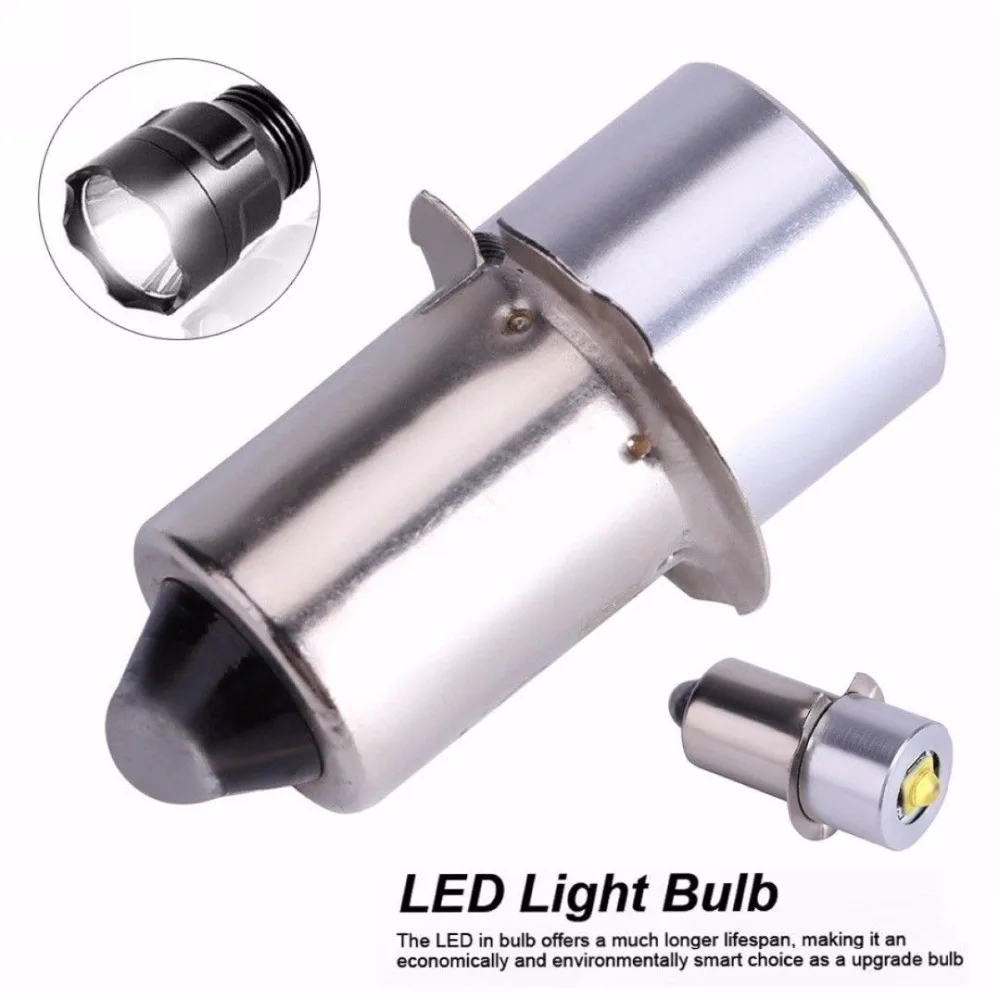 

2PCS E10 P13.5S Base LED Upgrade Bulbs For D+C cell flashlights XPG2 0.5W 1W 3W 3V DC4-12V/6-24V LED Replacement Torch Bulbs 18V