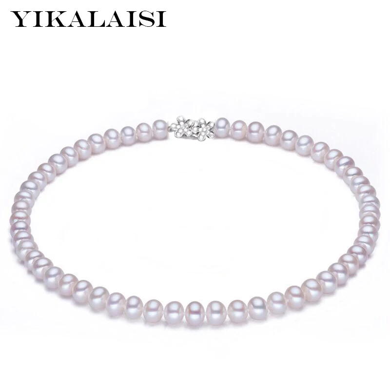 YIKALAISI 925 sterling silver pearl jewelry for women 9-10mm Natural freshwater Pearl choker necklaces best gift
YIKALAISI 925 sterling silver pearl jewelry for women 9-10mm Natural freshwater Pearl choker necklaces best gift