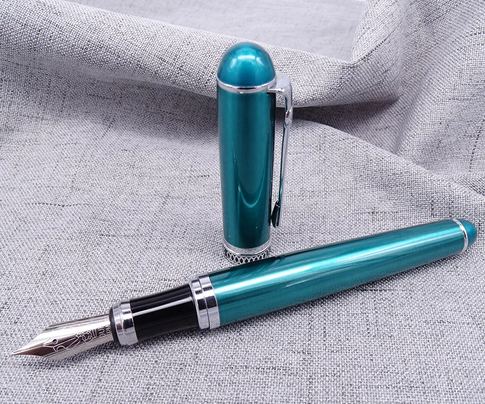 Duke D2 Classic Green Fountain Pen Advanced Writing Gift Pen with Ink Cartridge Silver Clip Business Office Home Supplies
Duke D2 Classic Green Fountain Pen Advanced Writing Gift Pen with Ink Cartridge Silver Clip Business Office Home Supplies