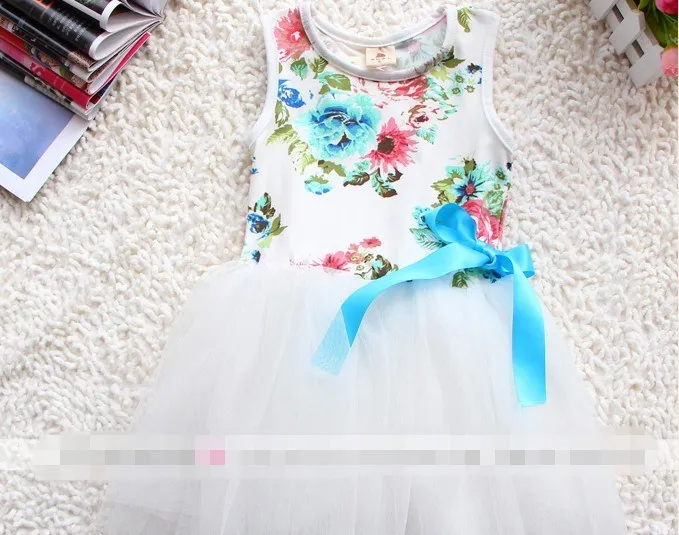 Hot sell China Wholesale flower girls princess dresses summer girl rainbow dress kids wear | Детская одежда и обувь