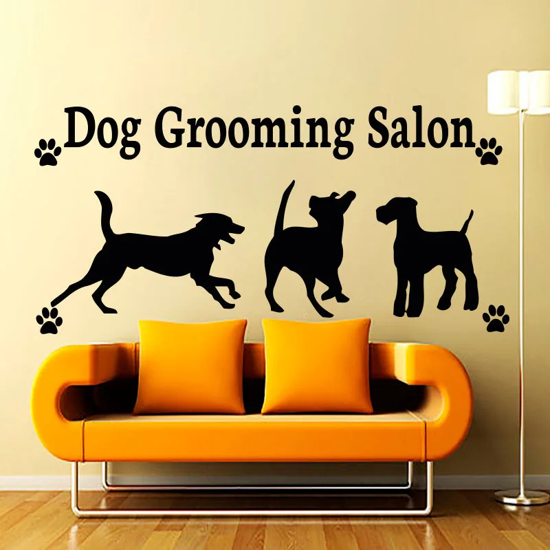 New arrival Dog Grooming Salon Paw Print Removable Home Decor Three Dogs Wall Sticker Removable PVC Waterproof Wall Decals
New arrival Dog Grooming Salon Paw Print Removable Home Decor Three Dogs Wall Sticker Removable PVC Waterproof Wall Decals