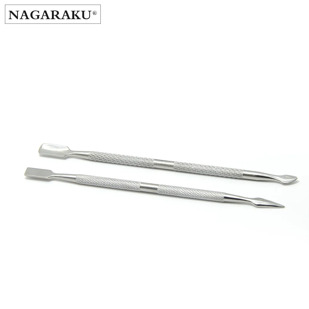 NAGARAKU 2 шт. инструменты для дизайна ногтей из нержавеющей стали толкатель кутикулы