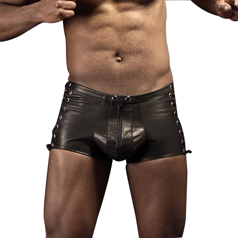 Faux Leather Mens Exotic Apparel Men Boxers Shorts Trunks Lace Up Underwear Lingerie Black Pants Super Sexy Wetlook Boxer
Faux Leather Mens Exotic Apparel Men Boxers Shorts Trunks Lace Up Underwear Lingerie Black Pants Super Sexy Wetlook Boxer