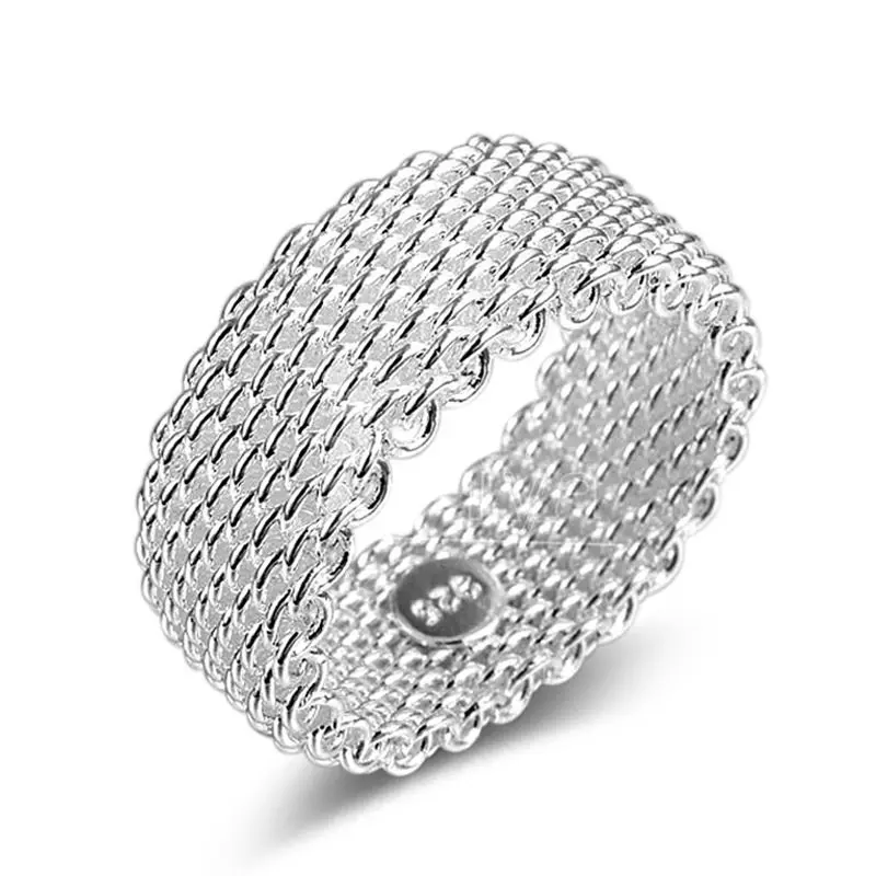 Simple Reticular Ring For Women silver color Charm Party Finger Jewelry Dropshipping Wholesale
Simple Reticular Ring For Women silver color Charm Party Finger Jewelry Dropshipping Wholesale